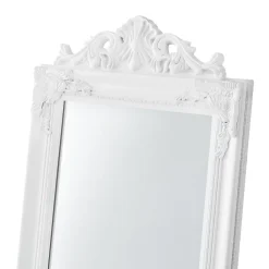 Helloshop26 Miroir sur pied inclinable 160 x blanc