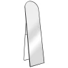 Helloshop26 Miroir sur pied psyche inclinable 160 noir