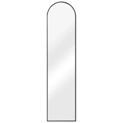 Helloshop26 Miroir sur pied psyche inclinable 160 noir