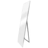 Helloshop26 Miroir sur pied psyche inclinable 150 argente