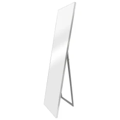 Helloshop26 Miroir sur pied psyche inclinable 150 argente
