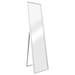Helloshop26 Miroir sur pied psyche inclinable 150 blanc