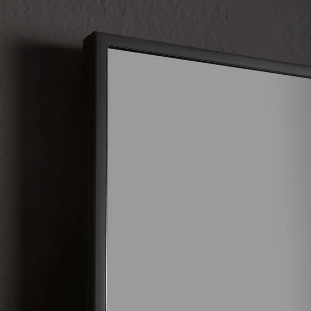 Miroir Grossissant|Kiamami Valentina Miroir 60X80 Avec Bord Noir Mat Réversible