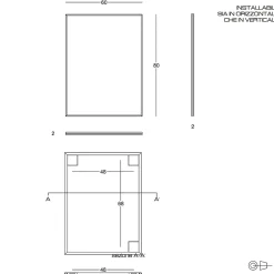 Miroir Grossissant|Kiamami Valentina Miroir 60X80 Avec Bord Noir Mat Réversible