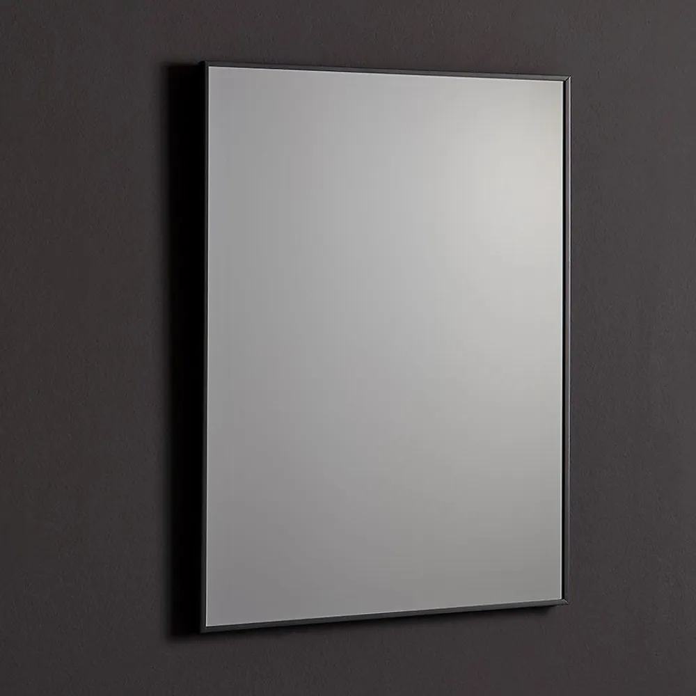 Miroir Grossissant|Kiamami Valentina Miroir 60X80 Avec Bord Noir Mat Réversible