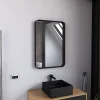 Miroir Simple|Aurlane Miroir 80x45- Cadre en aluminium laque noir mat - UBY