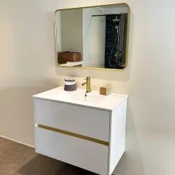 Essebagno Miroir 80x60 noir mat Muséa