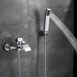 Auralum Max Mitigeur baignoire avec douchette Salle de Bain Robinet de baignoire avec Douchette Chrome