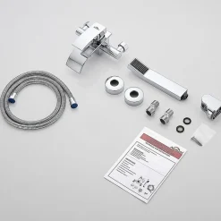 Auralum Max Mitigeur baignoire avec douchette Salle de Bain Robinet de baignoire avec Douchette Chrome
