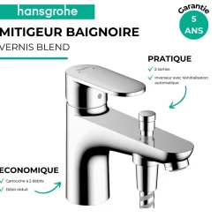 Hansgrohe Mitigeur baignoire mécanique Vernis Blend C2 chromé
