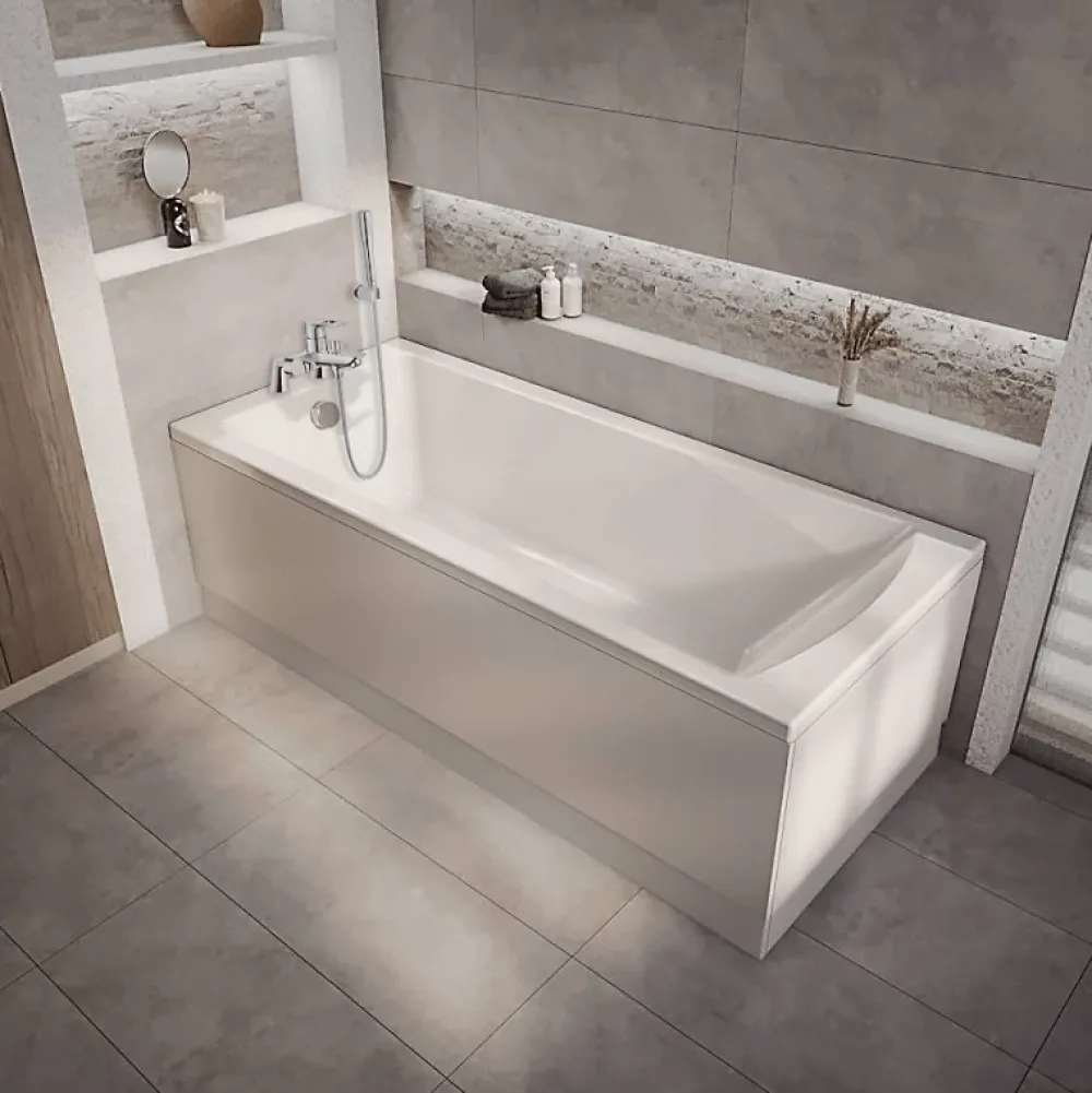 Robinet De Baignoire|Grohe Mitigeur baignoire monocommande Start Loop chromé + Colonnettes Luxe chromé