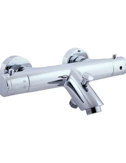 Robinet De Douche|Rav Mitigeur baignoire mural thermostatique en laiton noir mat