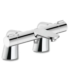 Duravit Mitigeur baignoire thermostatique Wave chromé brillant avec colonnettes