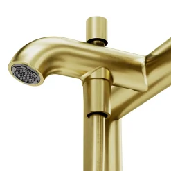 Robinet De Baignoire|GoodHome Mitigeur bain douche + douchette, laiton doré, Owens
