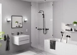 Robinet De Baignoire|Hansgrohe Mitigeur bain douche mécanique noir mat MySport