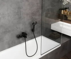 Hansgrohe Mitigeur bain douche mécanique noir mat Vernis Blend