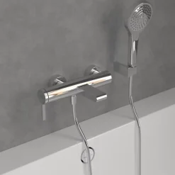 Robinet De Baignoire|Villeroy & Boch Mitigeur bain douche mécanique VILLEROY ET BOCH Dawn Chrome