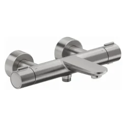 Duravit Mitigeur bain douche thermostatique Wave inox brossé