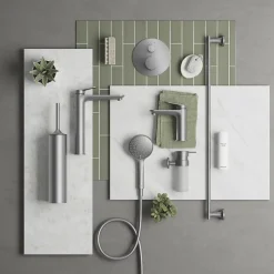 Duravit Mitigeur bain douche thermostatique Wave inox brossé