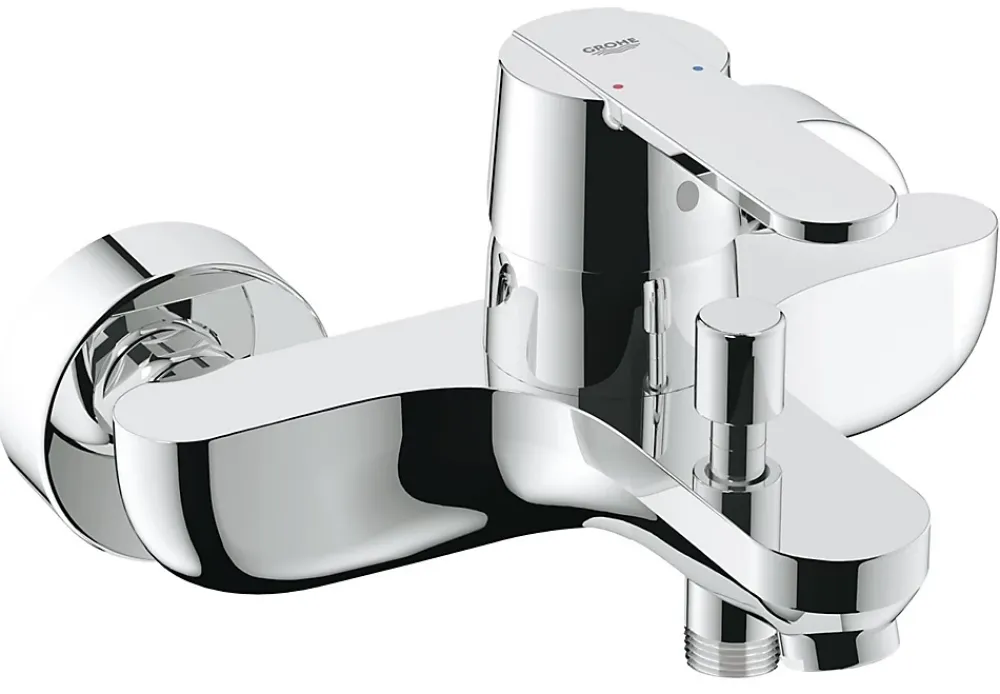 Robinet De Baignoire|Grohe Mitigeur bain/douche 2 trous Get finition chromé