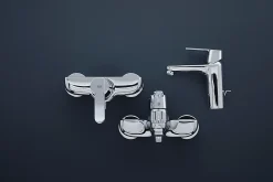 Robinet De Baignoire|Grohe Mitigeur bain/douche 2 trous Get finition chromé