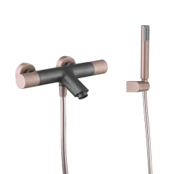 Imex Mitigeur Bain/Douche Anti-Calcaire Thermostatique Gris et Champagne LINE BTD038-4GC