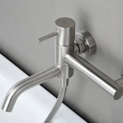 Robinet De Baignoire|Imex Mitigeur Bain/Douche Anti-Calcaire en Niquel Brossé MONZA BDM039-4NQ