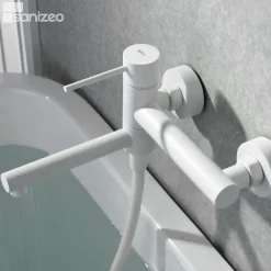 Imex Mitigeur Bain/Douche Anti-Calcaire Blanc Mat MILOSSTICK BDYS045-4BL