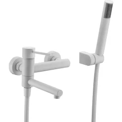 Imex Mitigeur Bain/Douche Anti-Calcaire Blanc Mat MILOSSTICK BDYS045-4BL