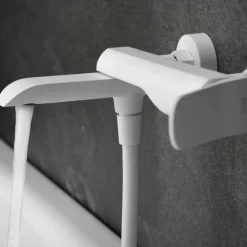 Robinet De Baignoire|Imex Mitigeur Bain/Douche Anti-Calcaire Blanc Mat DINAMARCA BR031-4BL