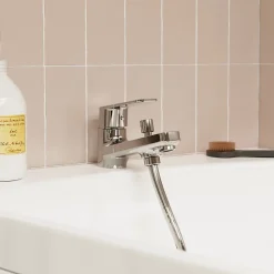 Robinet De Baignoire|GoodHome Mitigeur bain/douche mécanique monotrou, chrome, NF, Aisai