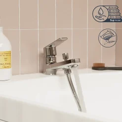 Robinet De Baignoire|GoodHome Mitigeur bain/douche mécanique monotrou, chrome, NF, Aisai