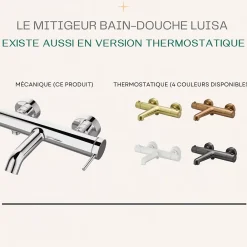 Essebagno Mitigeur bain-douche mécanique chrome Luisa