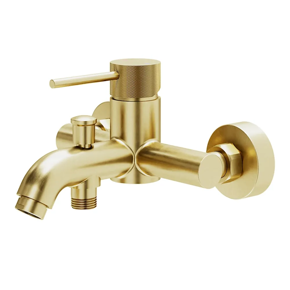 Robinet De Baignoire|GoodHome Mitigeur bain/douche mécanique, doré, Owens