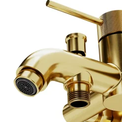 Robinet De Baignoire|GoodHome Mitigeur bain/douche mécanique, doré, Owens