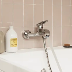 Robinet De Baignoire|GoodHome Mitigeur bain/douche mécanique, chrome, NF, Aisai