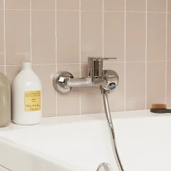Robinet De Baignoire|GoodHome Mitigeur bain/douche mécanique, chrome, NF, Aisai