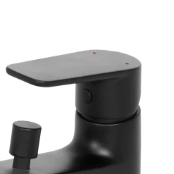 Robinet De Baignoire|GoodHome Mitigeur bain/douche monotrou, noir, Aisai
