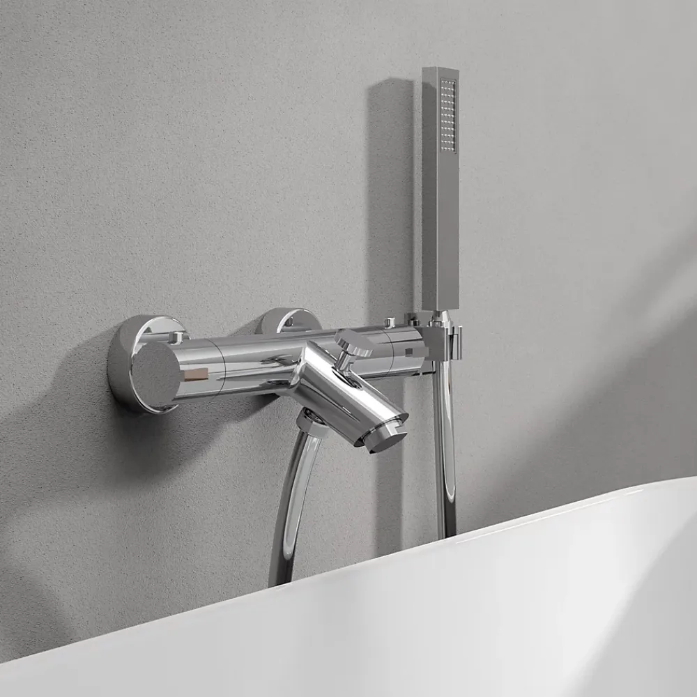 Robinet De Douche|Kramer Mitigeur bain/douche thermostatique mural, chrome, Colors