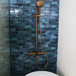 Essebagno Mitigeur bain-douche thermostatique cuivre brossé Luisa