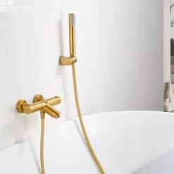 Imex Mitigeur Bain/Douche Thermostatique Anti-Calcaire Or Brossé MONZA BTM039-4OC