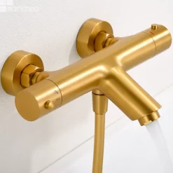Imex Mitigeur Bain/Douche Thermostatique Anti-Calcaire Or Brossé MONZA BTM039-4OC