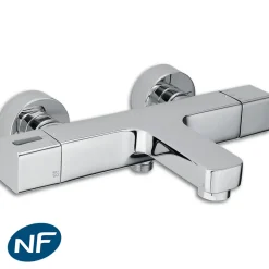 Robinet De Baignoire|Essebagno Mitigeur bain-douche thermostatique chromé Voluto