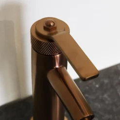 Robinet De Bidet|Essebagno Mitigeur bidet bas cuivre brossé Molette
