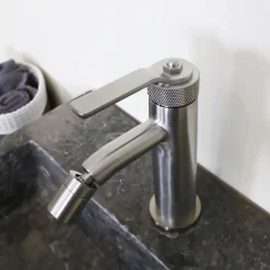 Robinet De Bidet|Essebagno Mitigeur bidet bas façon inox Molette