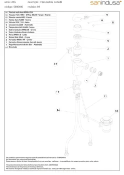 Robinet De Bidet|Sanindusa Mitigeur bidet bec orientable Alfa chrome livré avec fixation 2 flexibles 1 vidage