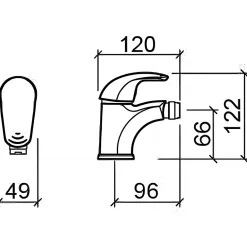 Robinet De Bidet|Sanindusa Mitigeur bidet bec orientable Alfa chrome livré avec fixation 2 flexibles