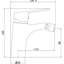 Essebagno Mitigeur bidet blanc Full