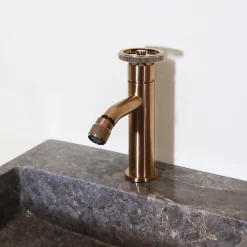Essebagno Mitigeur bidet cuivre brossé Indus