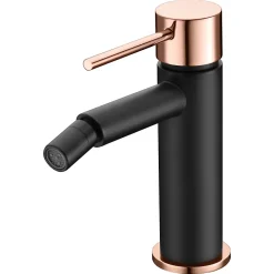 Imex Products Mitigeur bidet en laiton noir mat et or rose avec cartouche ceramique 25 mm